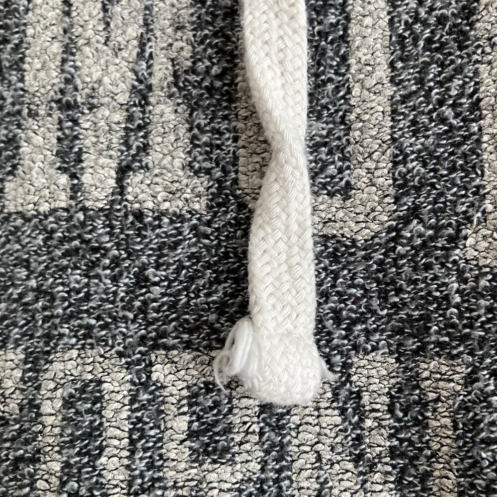 MV Sports Mammoth Gray White Terrycloth Slim Lightweight Hoodie Size Medium - Picture 11 of 16